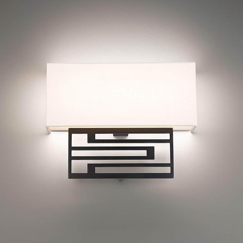 Image 1 Modern Forms Vander 10 3/4" High Black LED Wall Sconce