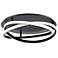 Modern Forms Veloce 18" Wide Black Spiral Ring LED Ceiling Light