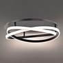 2_Modern Forms Veloce 18" Wide Black Spiral Ring LED Ceiling Light