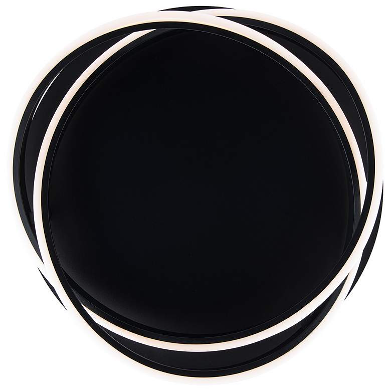 Image 5 Modern Forms Veloce 18" Wide Black Spiral Ring LED Ceiling Light more views