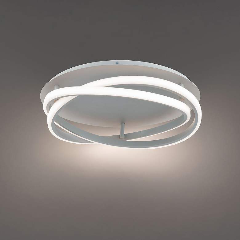 Image 1 Modern Forms Veloce 18" Wide Titanium Modern LED Ceiling Light