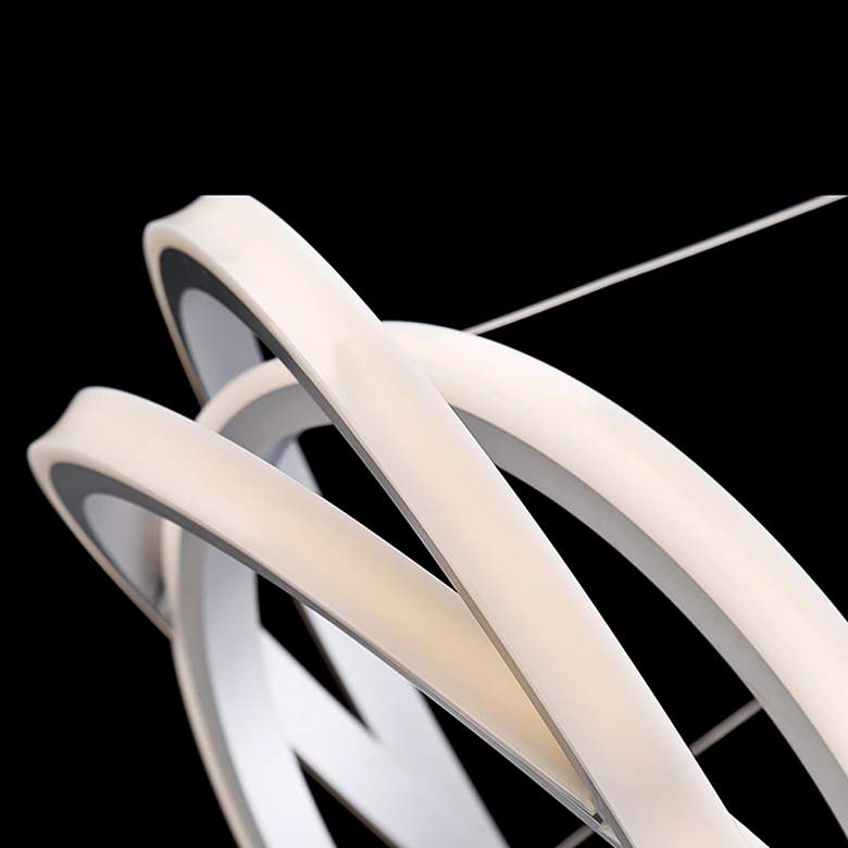 Image 3 Modern Forms Veloce 26" Wide Titanium 3-Light LED Pendant more views
