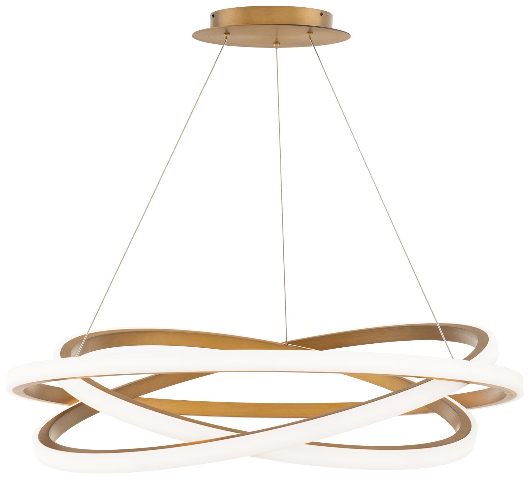 Image 2 Modern Forms Veloce 38" Wide Aged Brass LED Chandelier more views