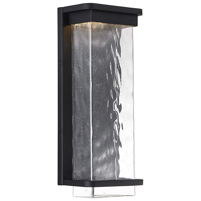 Image 1 Modern Forms Vitrine 12" High Black LED Outdoor Wall Light