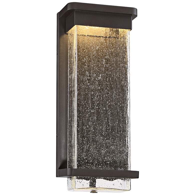 Image 1 Modern Forms Vitrine 16" High Bronze LED Outdoor Wall Light