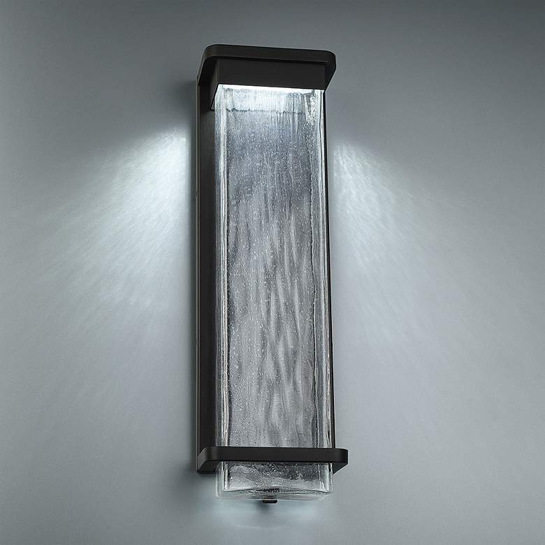 Image 1 Modern Forms Vitrine 21" High Bronze LED Outdoor Wall Light
