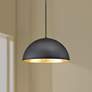 1_Modern Forms Yolo 18" Dark Bronze and Gold Leaf LED Dome Pendant Light