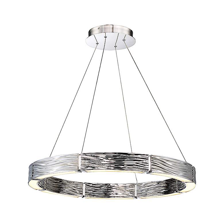 Image 2 Modern Forms Zelda 29"W Polished Nickel 8-Light LED Pendant