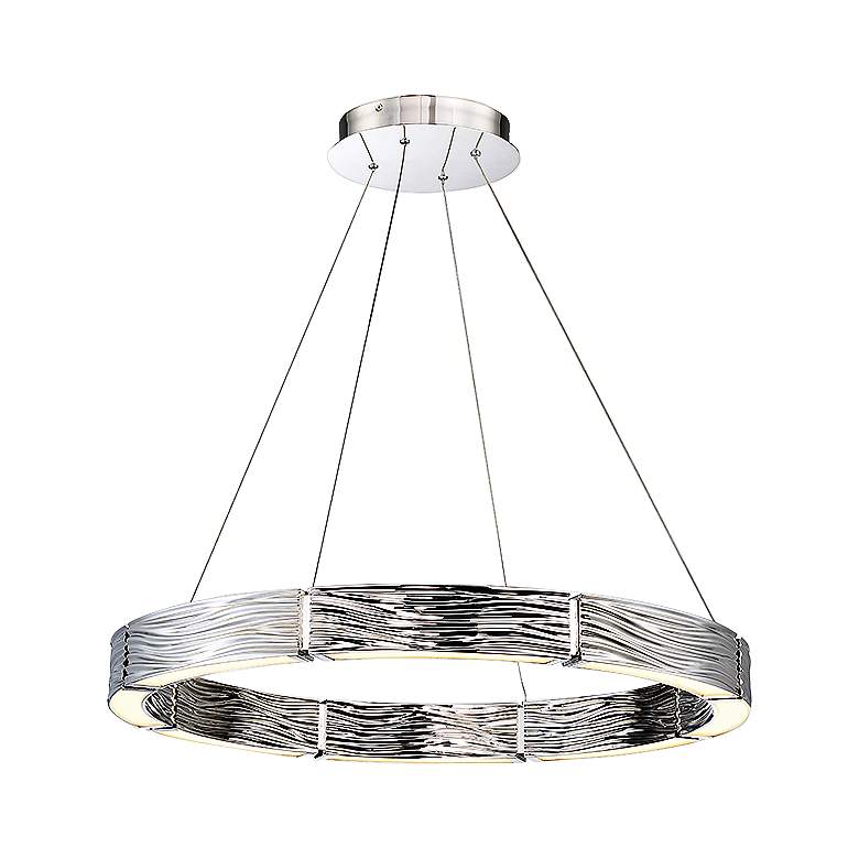 Image 2 Modern Forms Zelda 29 inchW Polished Nickel 8-Light LED Pendant