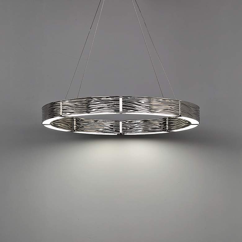 Image 3 Modern Forms Zelda 29"W Polished Nickel 8-Light LED Pendant more views