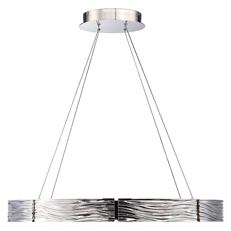 Image 4 Modern Forms Zelda 29 inchW Polished Nickel 8-Light LED Pendant more views