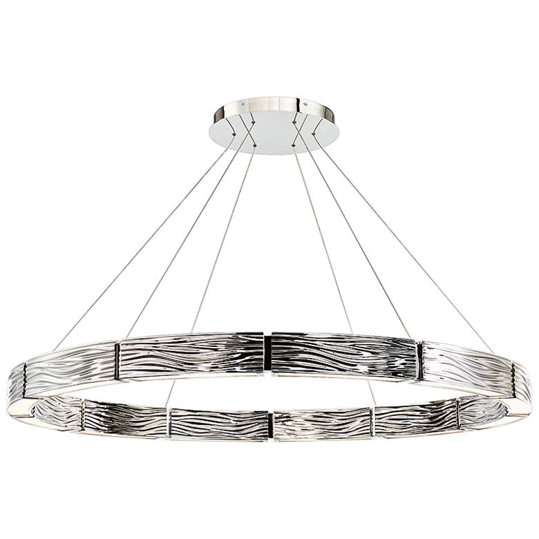 Image 1 Modern Forms Zelda 48"W Polished Nickel 12-Light LED Pendant