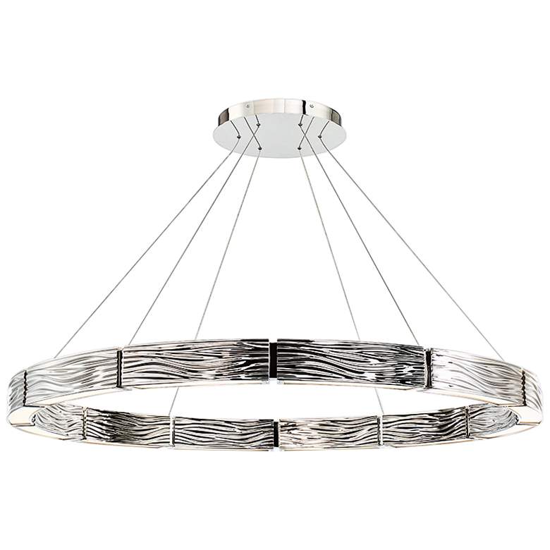 Image 1 Modern Forms Zelda 48 inchW Polished Nickel 12-Light LED Pendant