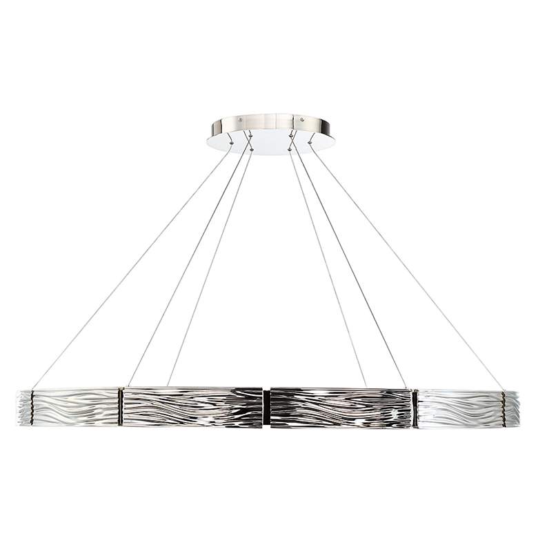 Image 3 Modern Forms Zelda 48"W Polished Nickel 12-Light LED Pendant more views