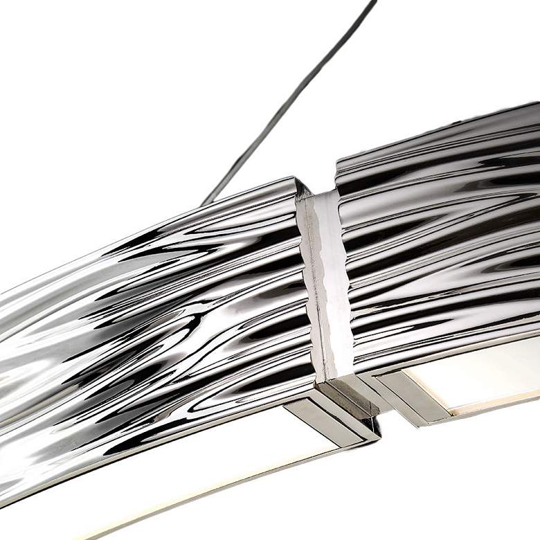 Image 4 Modern Forms Zelda 48"W Polished Nickel 12-Light LED Pendant more views