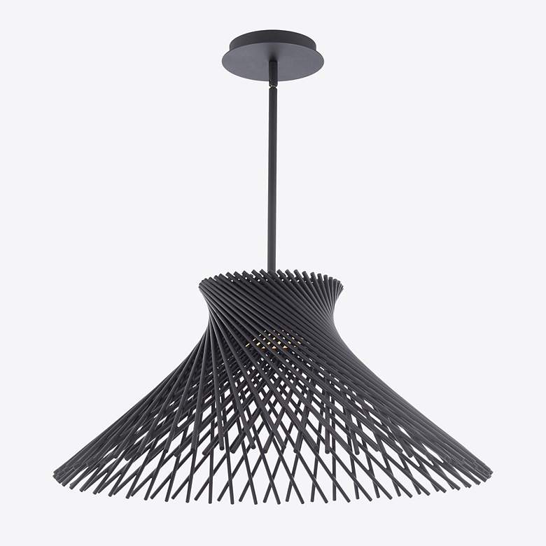 Image 2 Modern Forms Zenya 23" Wide Black Finish Modern LED Pendant more views