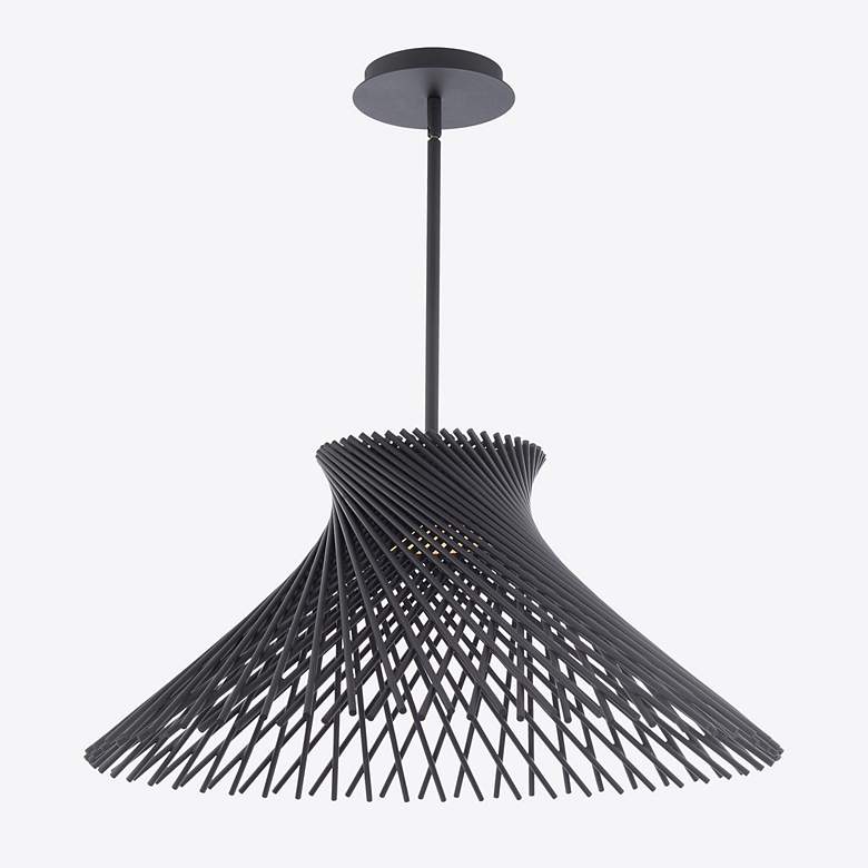 Image 2 Modern Forms Zenya 23 inch Wide Black Finish Modern LED Pendant more views