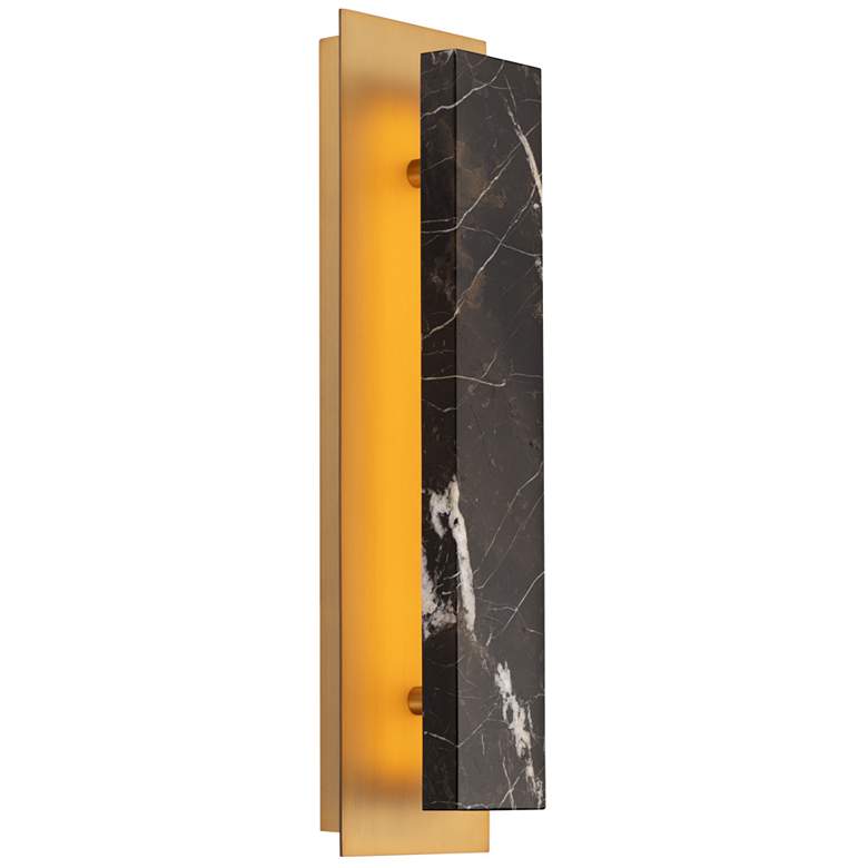 Image 1 Modern Forms Zurich 18 inchHigh Golden Black LED Wall Sconce
