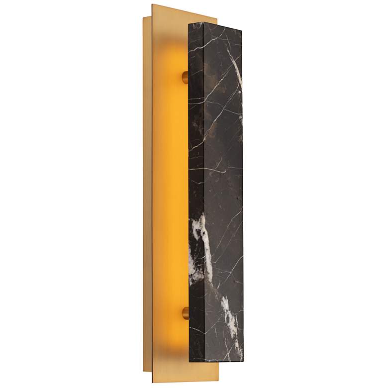 Image 1 Modern Forms Zurich 18 inchHigh Golden Black LED Wall Sconce