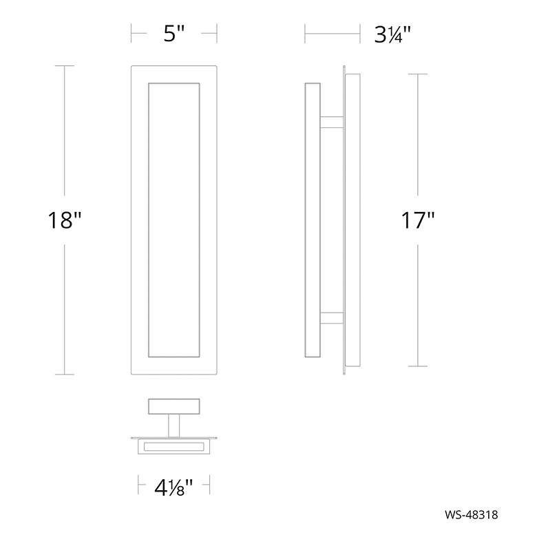 Image 5 Modern Forms Zurich 18"High Golden Black LED Wall Sconce more views