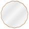 Modern Glamour Candice Gold Leaf 32" Round Wall Mirror