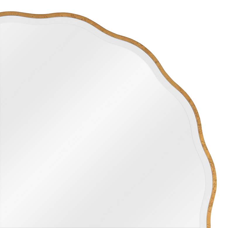 Image 3 Modern Glamour Candice Gold Leaf 32" Round Wall Mirror more views
