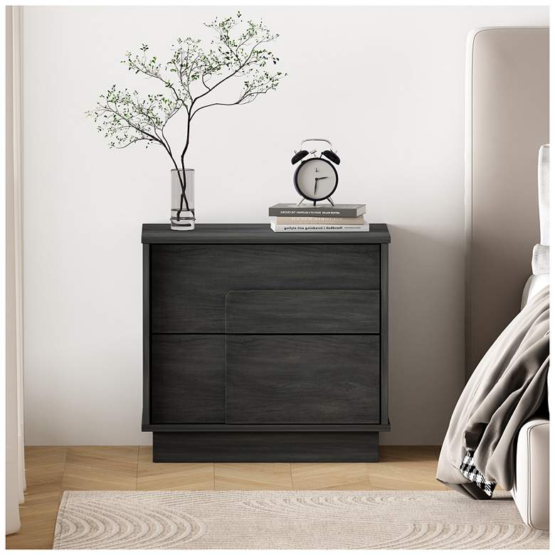 Image 1 Modern Horizon Nightstand with Easy Snap Assembly and 2 Full Extension in