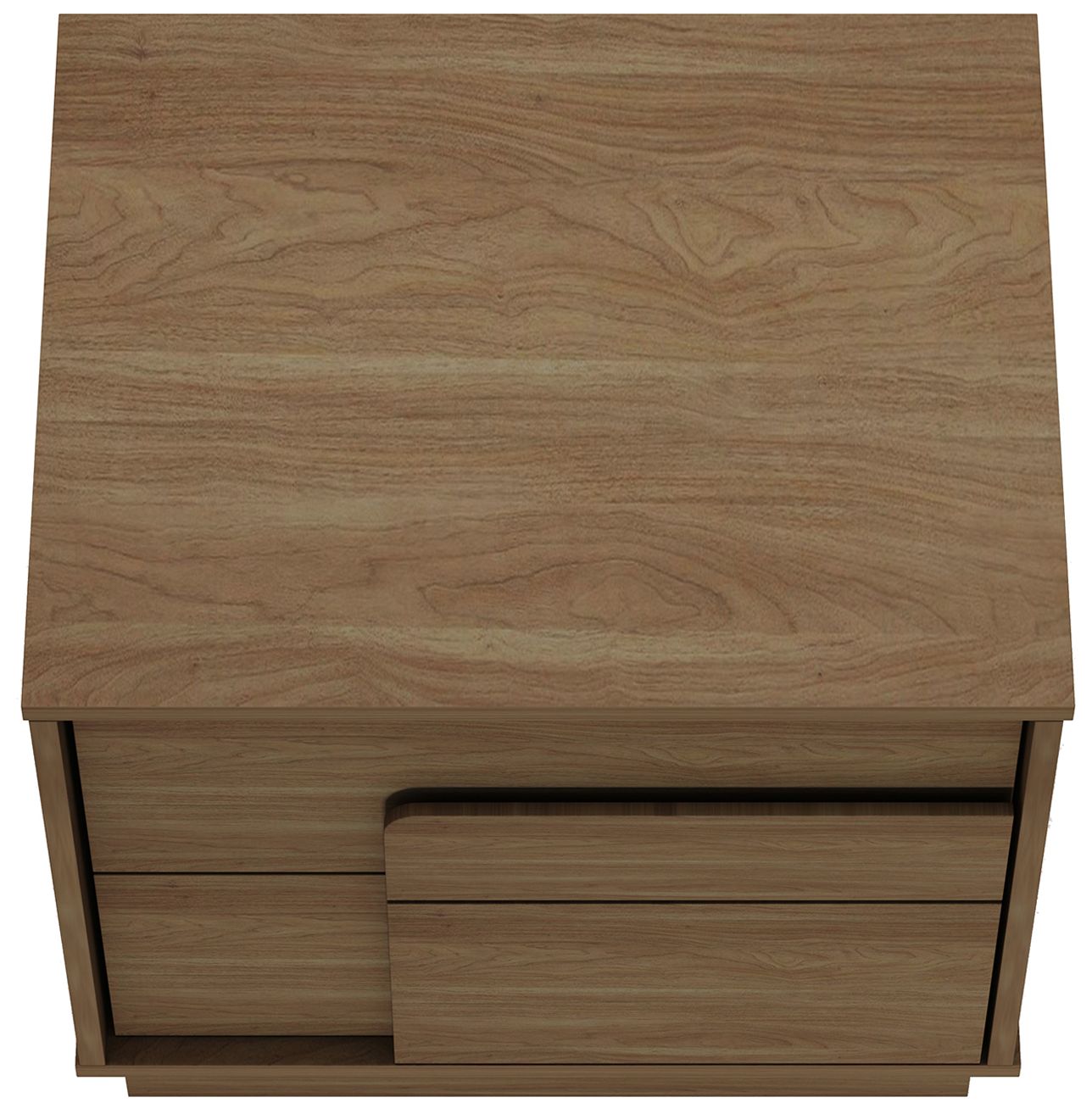 Modern Horizon Nightstand with Easy Snap Assembly and 2 Full Extension in