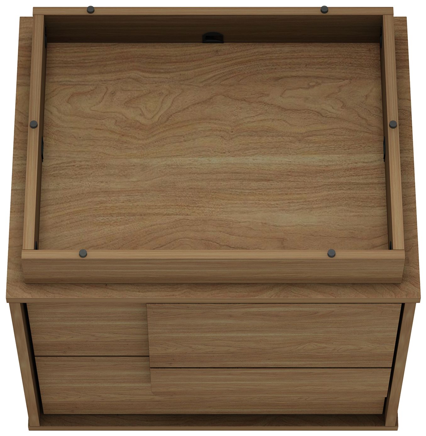 Modern Horizon Nightstand with Easy Snap Assembly and 2 Full Extension in