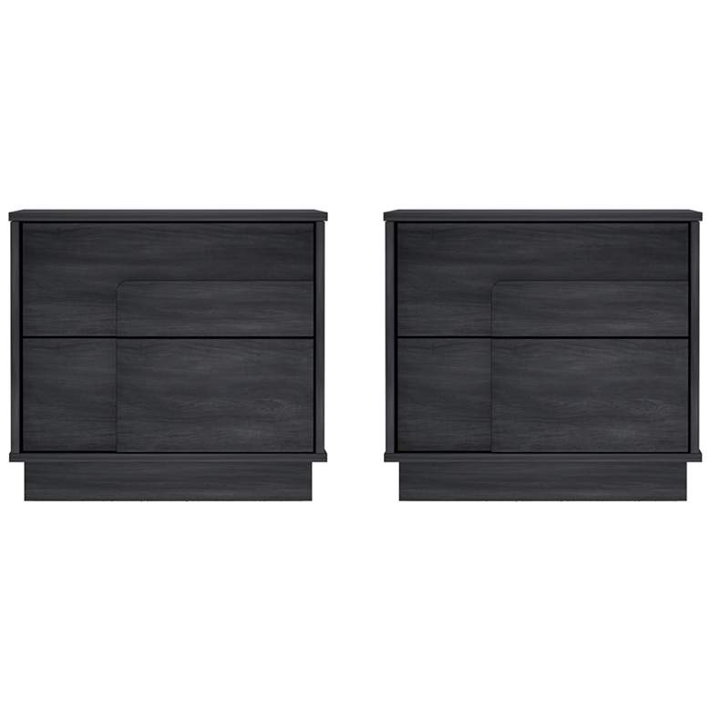 Image 2 Modern Horizon Nightstand with Easy Snap Assembly and 2 Full Extension in -
