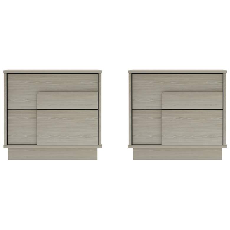 Image 2 Modern Horizon Nightstand with Easy Snap Assembly and 2 Full Extension in -