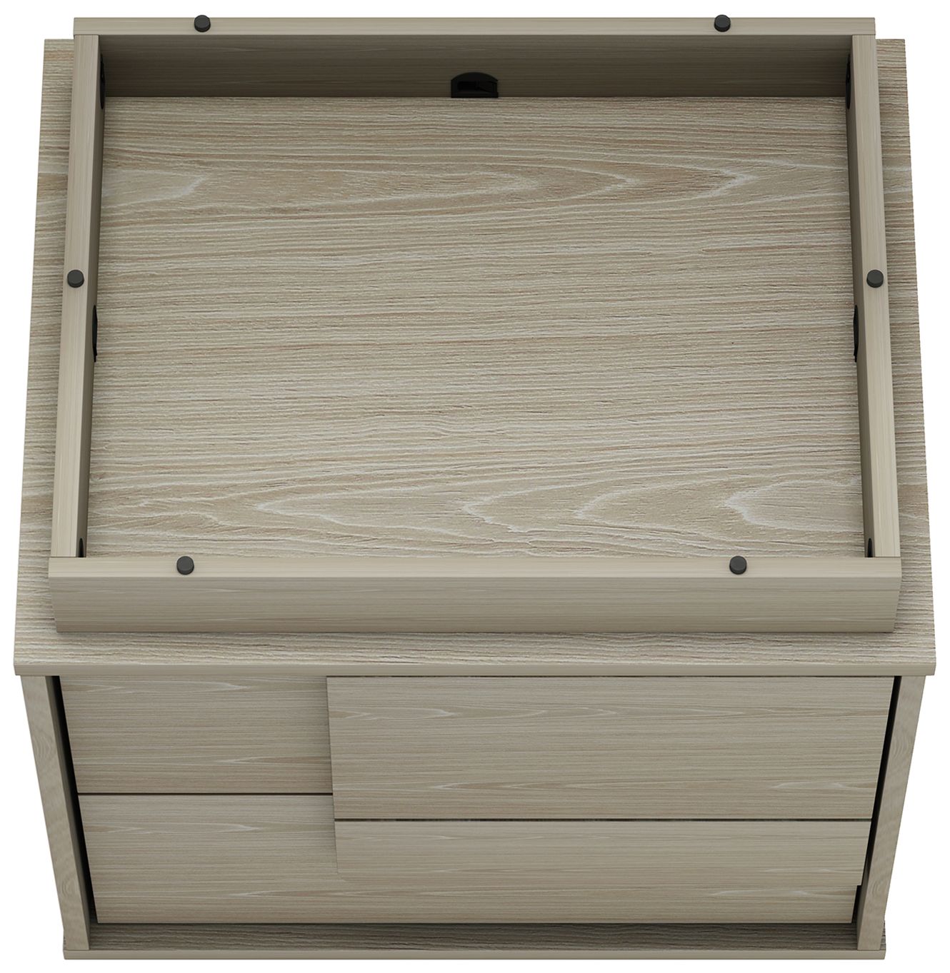 Modern Horizon Nightstand with Easy Snap Assembly and 2 Full Extension in -