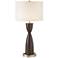 Modern Hourglass Dark Kona Outlet Plug Table Lamp