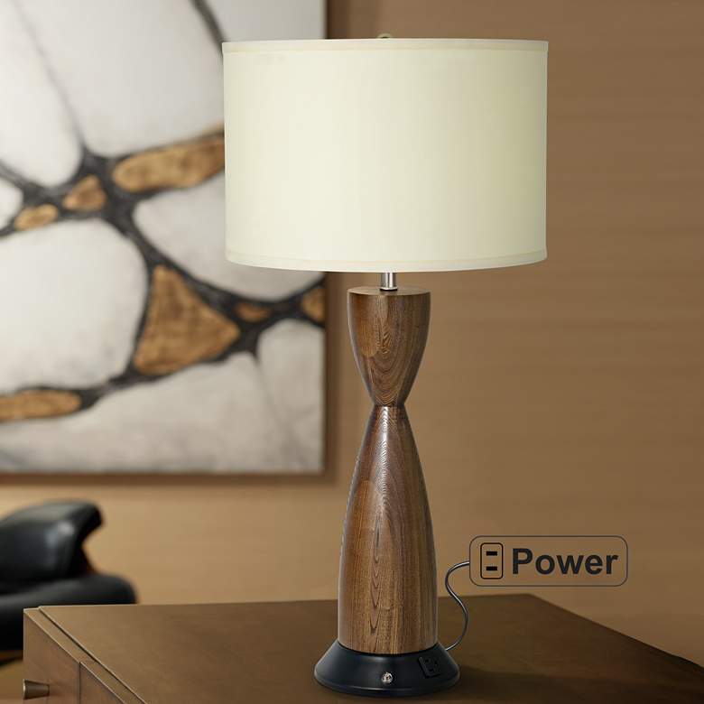 Image 1 Modern Hourglass Light Kona Outlet Plug Table Lamp