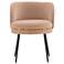 Modern Kaya Pleated Velvet Dining Chair in Nude