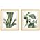 Modern Leaves II 28" High 2-Piece Giclee Framed Wall Art Set