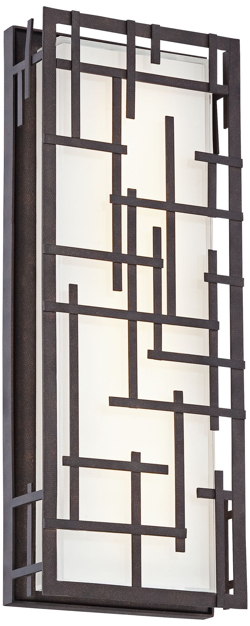Modern Lines 16 1/4" High Bronze LED Wall Sconce 678P3 Lamps Plus