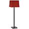 Modern Luxe Matte Black Red Shade Floor Lamp