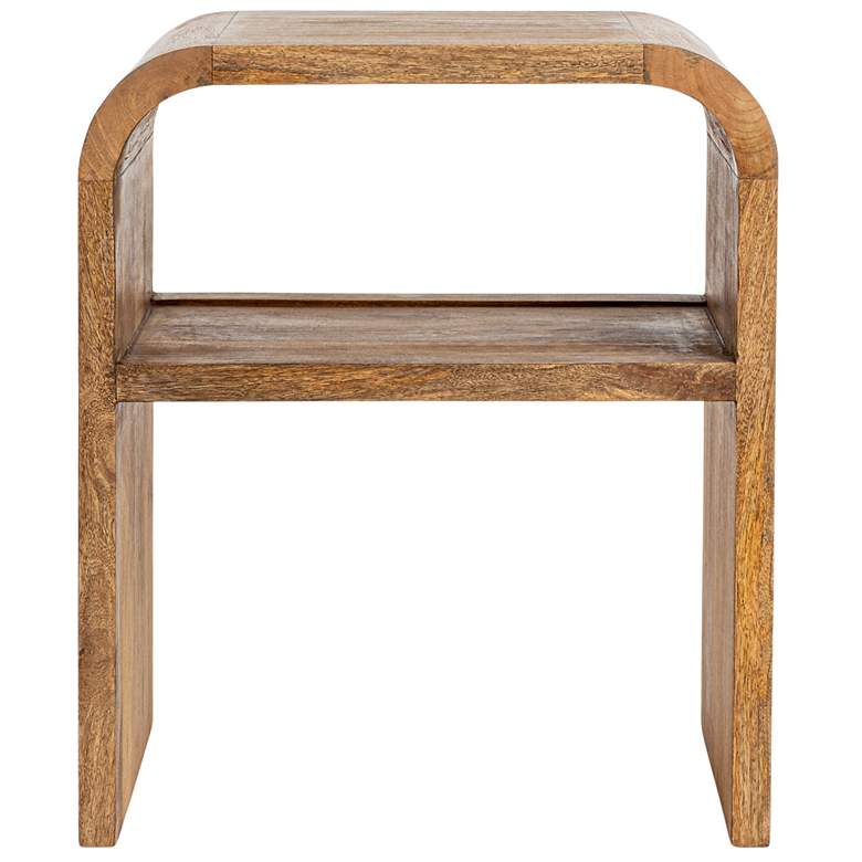 Image 7 Modern Mango Wood Round Side Table, Black more views