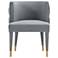 Modern Maya Tufted Velvet Dining Chair in Grey