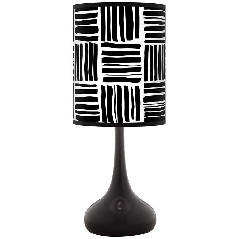 Image 1 Modern Mesh Giclee Black Droplet Table Lamp