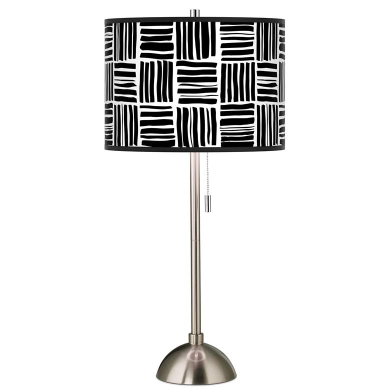 Image 1 Modern Mesh Giclee Brushed Nickel Table Lamp