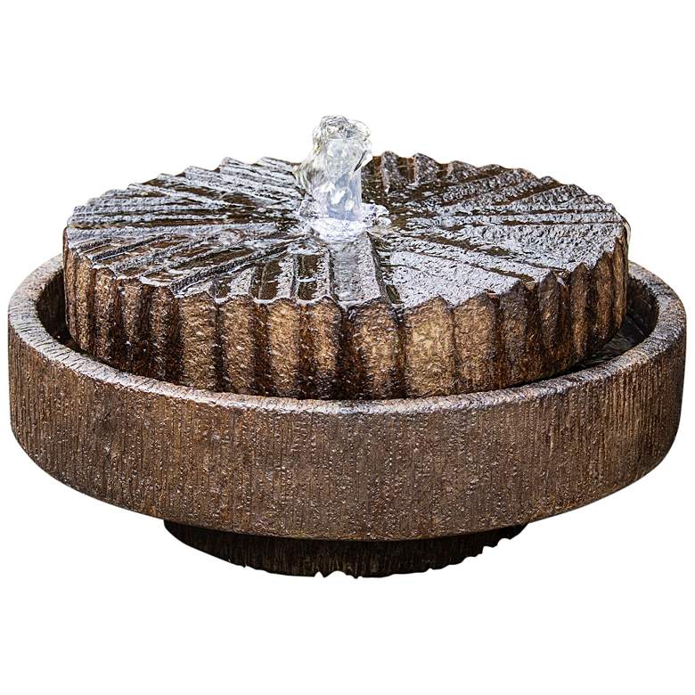 Image 2 Modern Millstone 14 1/2" High Relic Lava LED Outdoor Fountain
