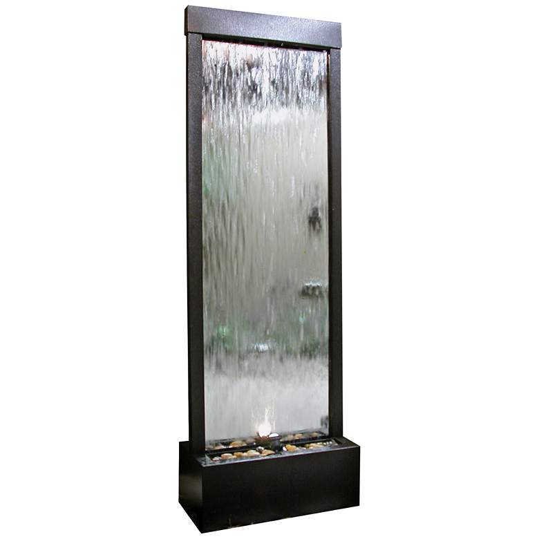 Image 1 Modern Mirror 72 inch High Panel Fountain with Light