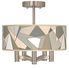 Image1 of Modern Mosaic I Ava 5-Light Nickel Ceiling Light
