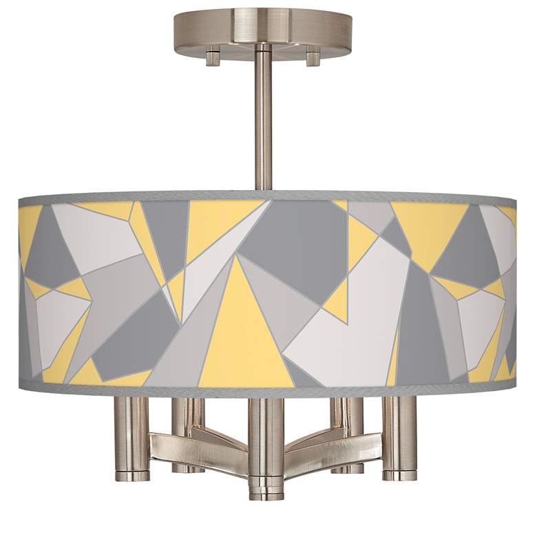 Image 1 Modern Mosaic II Ava 5-Light Nickel Ceiling Light