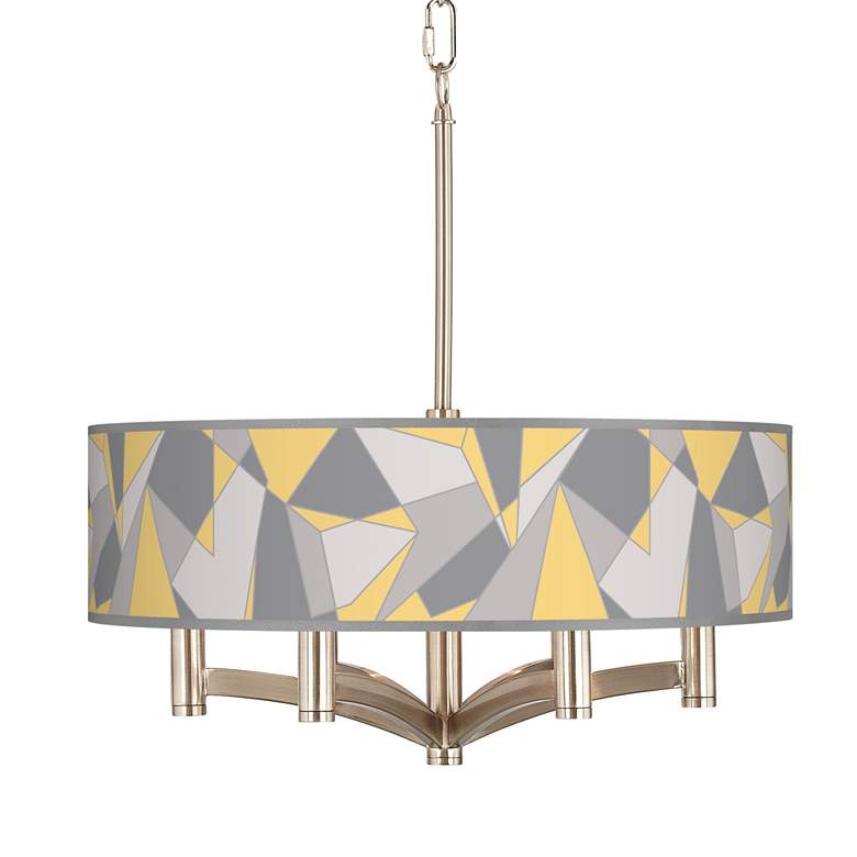 Image 1 Modern Mosaic II Ava 6-Light Nickel Pendant Chandelier