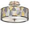 Modern Mosaic II Giclee Glow 14" Wide Ceiling Light