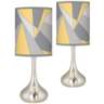 Modern Mosaic II Giclee Modern Droplet Table Lamps Set of 2