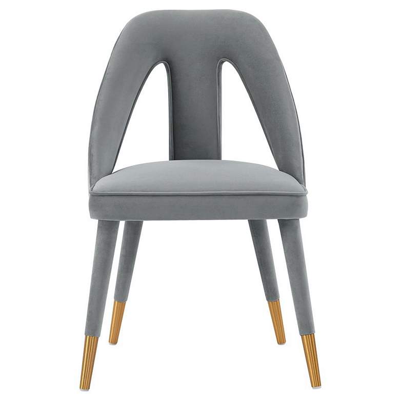 Image 1 Modern Neda Velvet Dining Chair in Grey